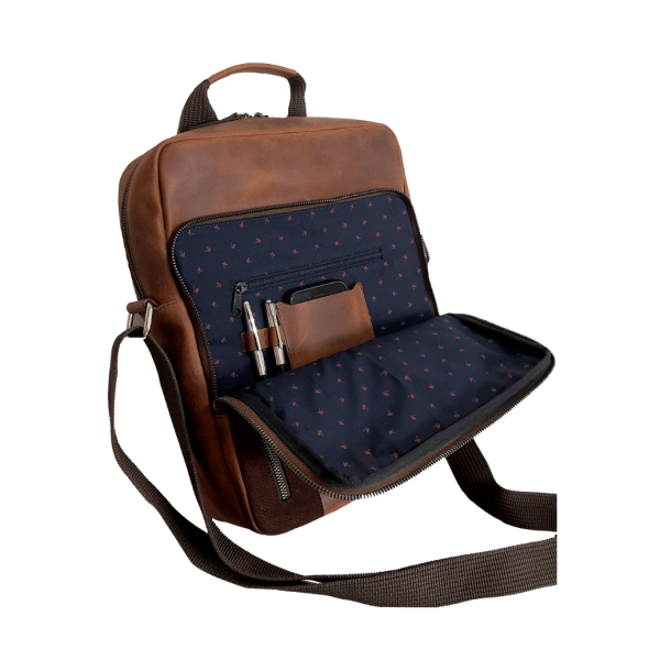Legitimate Leather Messenger Bag / Bag Model Piccione Brown Color